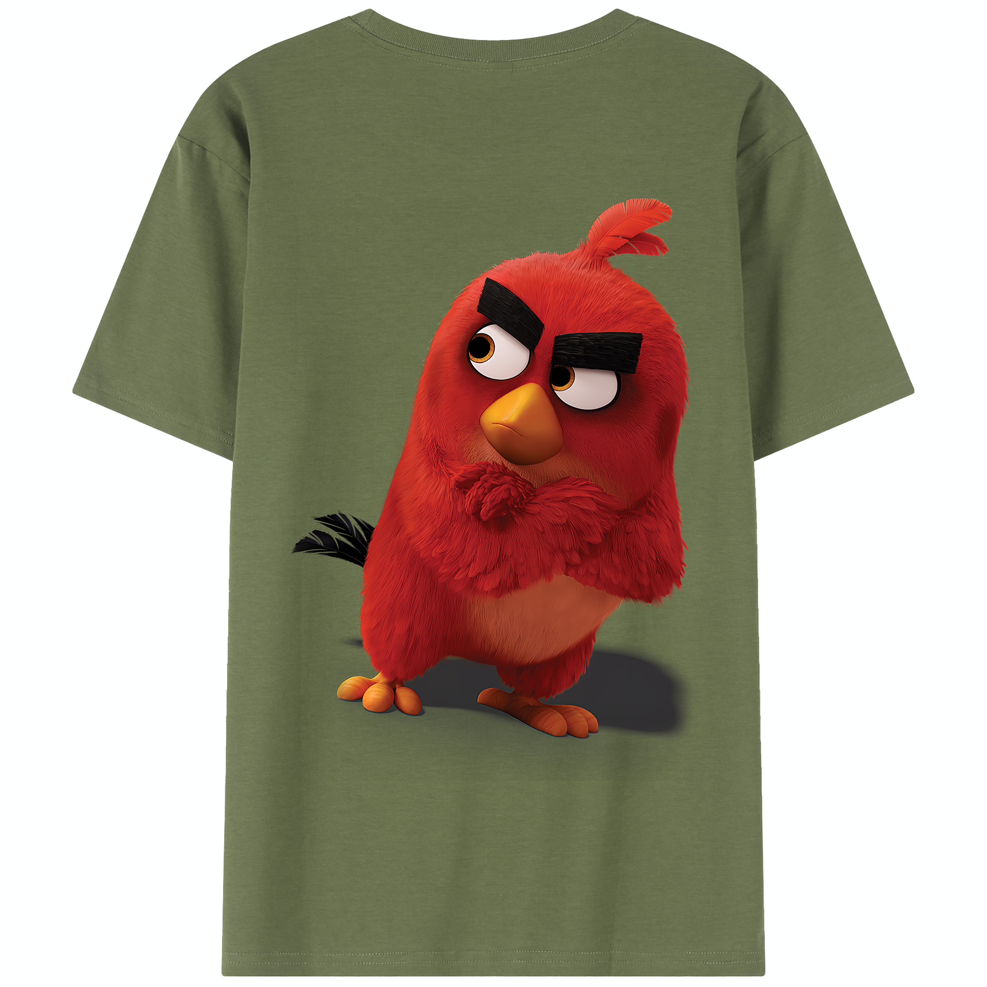 （画像用） Angry Birds アングリーバード 綿100％半袖Tシャツ（背面プリント）
